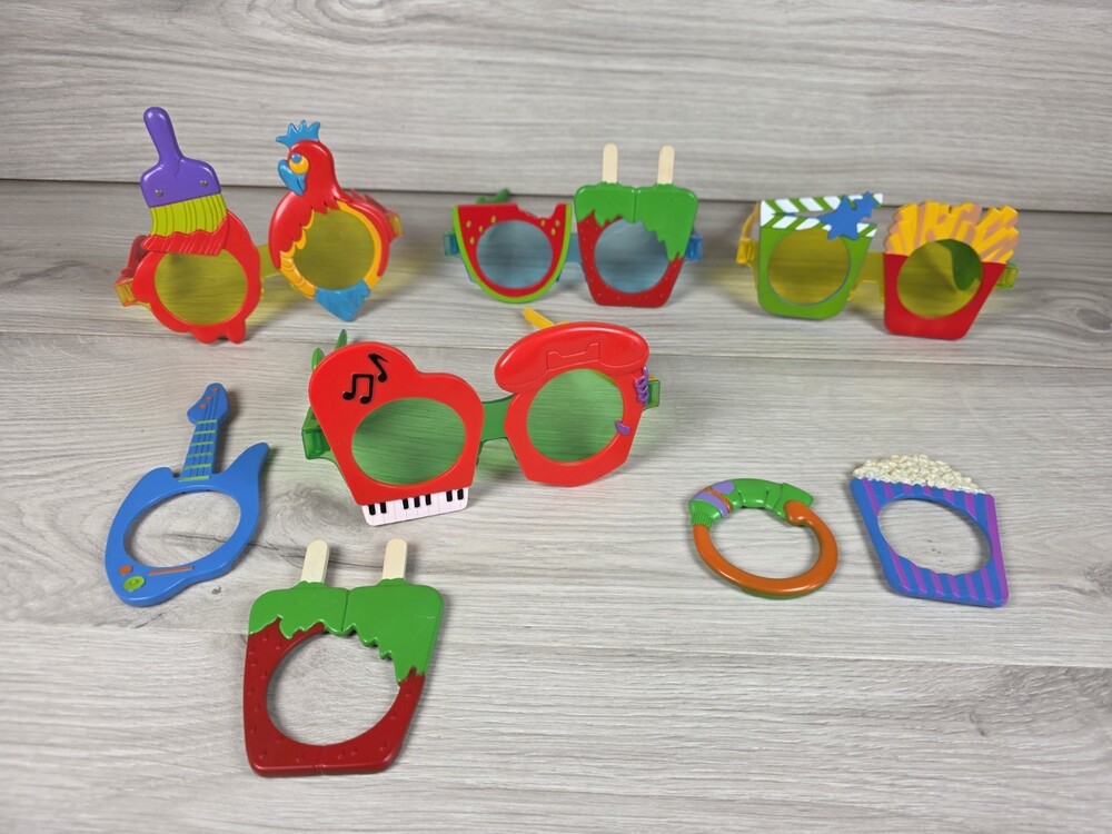 Vtg 1987 Mattel Food Fun Glasses Hot Look Lot 12 Interchangeable Frames SU4